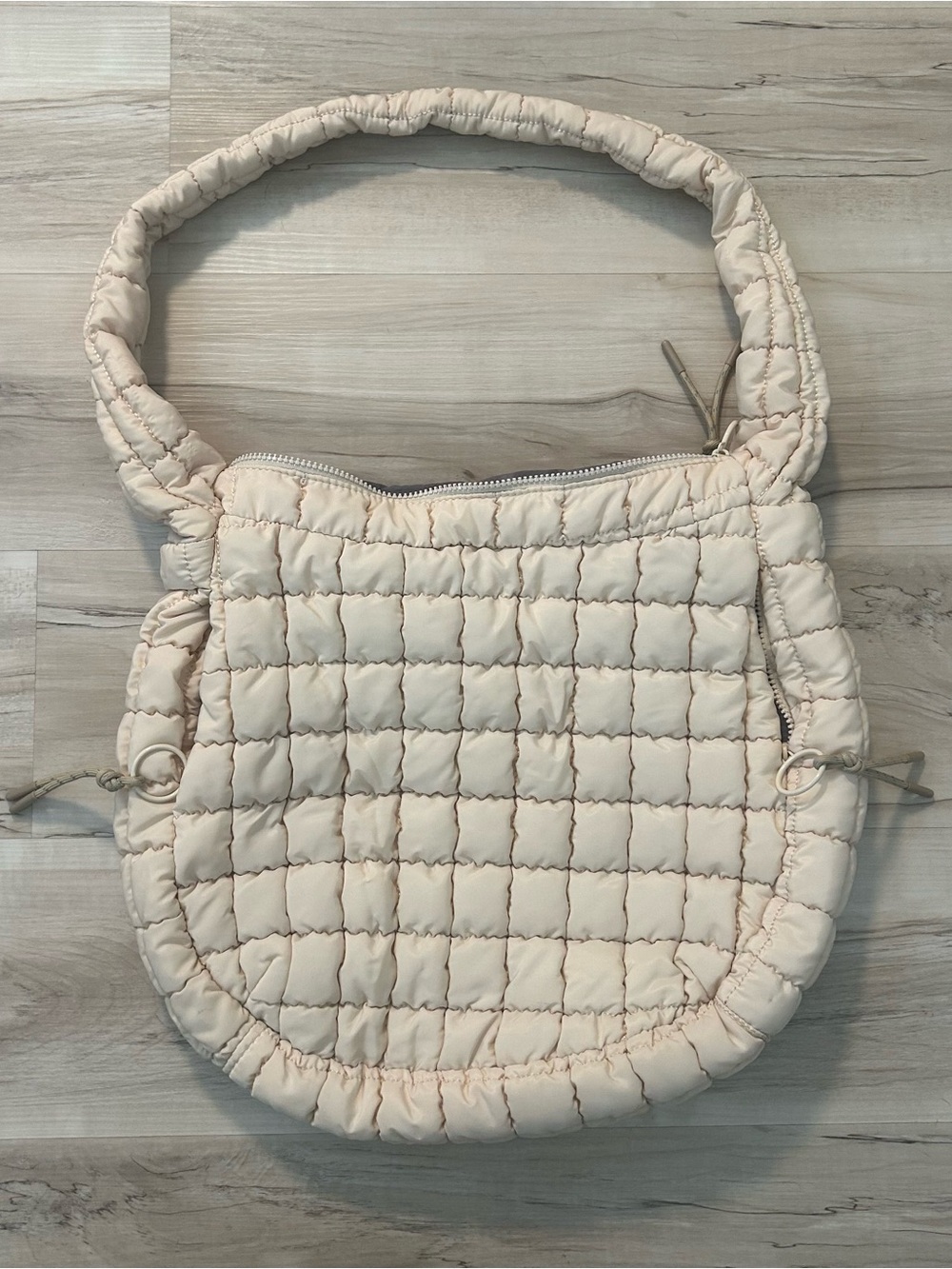 Urban Expressions Quilted Puff Shoulder Bag Light Yellow Cream